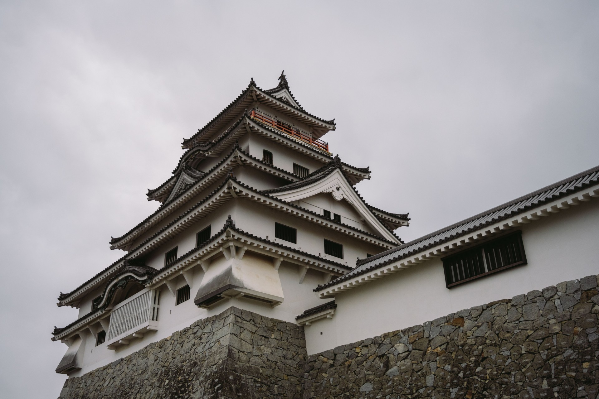 唐津城とその周辺の景色