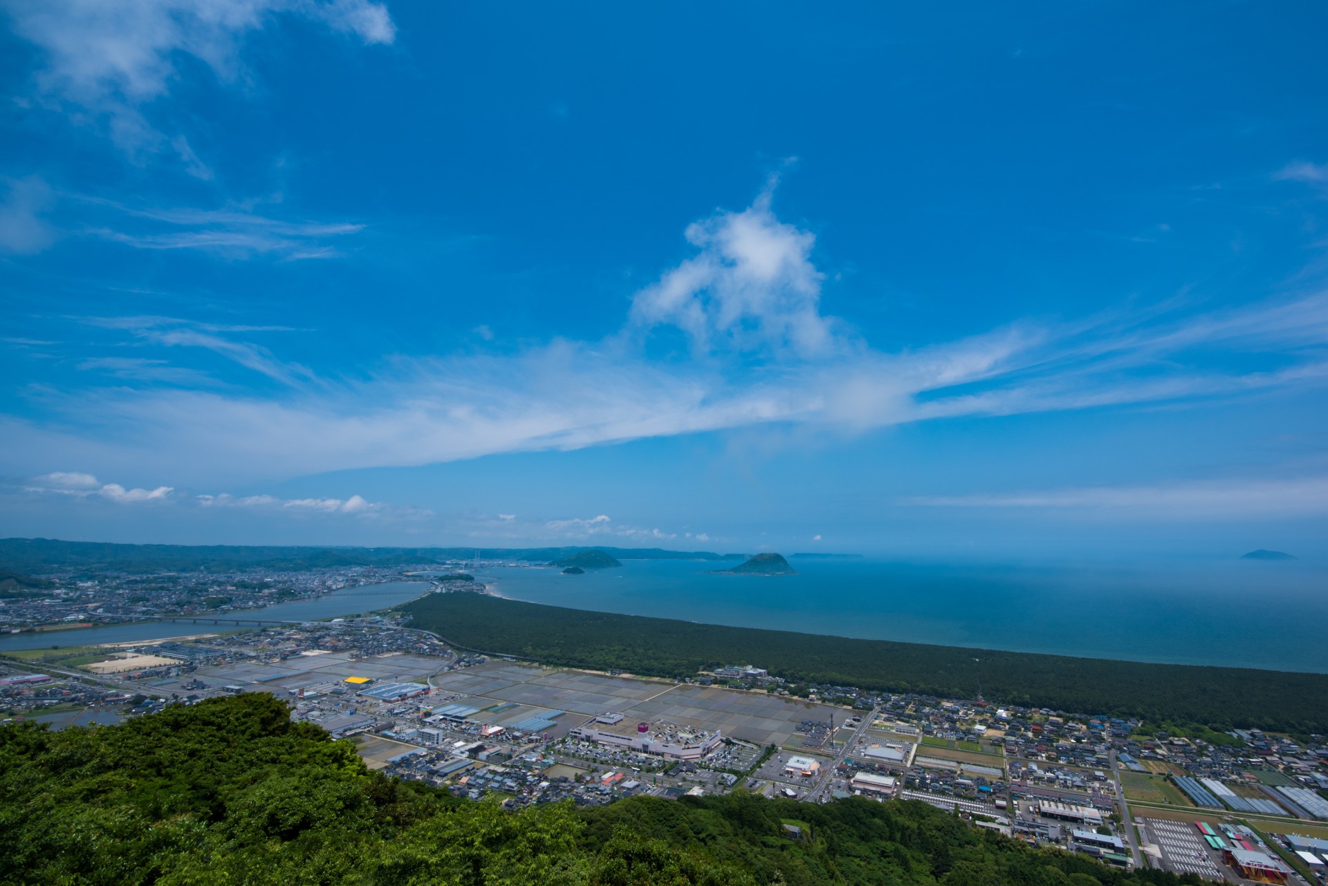 鏡山より虹ノ松原の風景