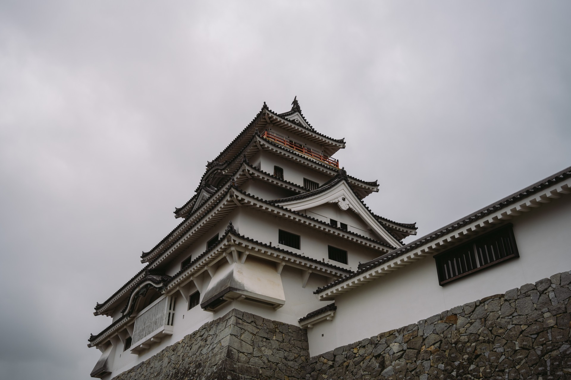 唐津城とその周辺の景色