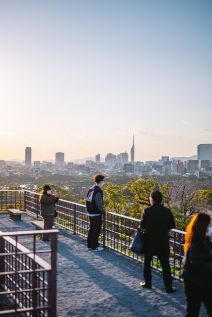舞鶴公園からの福岡市内の景色