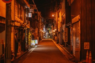 唐津市　街並み　夜景